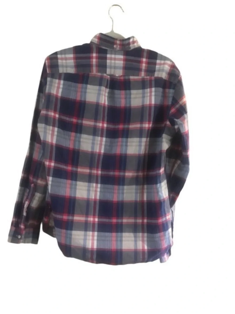 J. Crew Navy, Red & White Plaid Button-Down Shirt